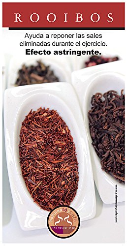 SABOREATE Y CAFE THE FLAVOUR SHOP Té Rooibos Galleta Naranja En Hoja Hebra A Granel Infusión Natural Isotónica Adelgazante 100 gr