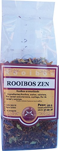 SABOREATE Y CAFE THE FLAVOUR SHOP Té Rooibos Zen En Hoja Hebra A Granel Infusion Natural Isotónica Adelgazante 100 gr