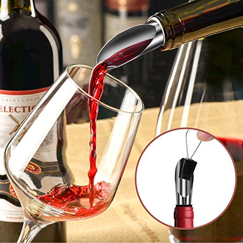 Sacacorchos Eléctrico, Abridor de Botella Eléctrica, Abrelata de Vino Profesional con Cortador, Vertedor, Tapón Silicona y Cable de Carga - Regalo Perfecto para Amantes de Vino
