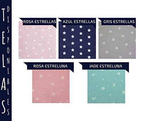 Saco térmico de semillas personalizado"tela de estrellas". Conocido como cojín térmico. Un producto 100% natural. Rellenos de semillas de trigo y hierbas aromáticas. Regalo original y hecho a mano