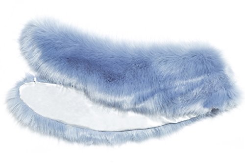 Saferin Chaqueta cuello abrigo bufanda de las mujeres cuello calentador para el abrigo de invierno para fiesta de boda (Azul claro)