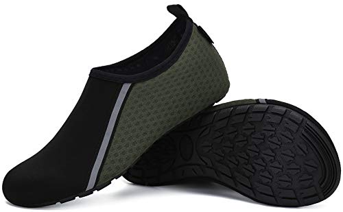 SAGUARO Zapatos de Agua Hombre Mujer Zapatos de Piel descalza para Surf Swim Beach Playa Yoga,02-Profundo Verde,40/41