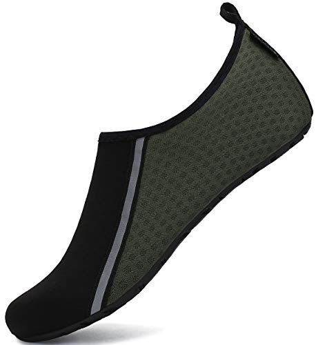 SAGUARO Zapatos de Agua Hombre Mujer Zapatos de Piel descalza para Surf Swim Beach Playa Yoga,02-Profundo Verde,40/41