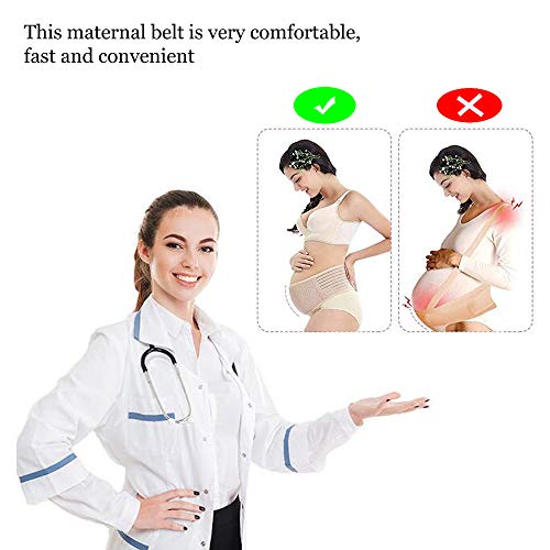 SAIBANGZI Cinturón de Maternidad, Cinturón de Embarazo, Apoyo Abdominal y Lumbar para Mujeres Embarazadas, Apoyo Durante el Embarazo - para Espalda Sujeción para aliviar el Dolor de Espalda-Negro