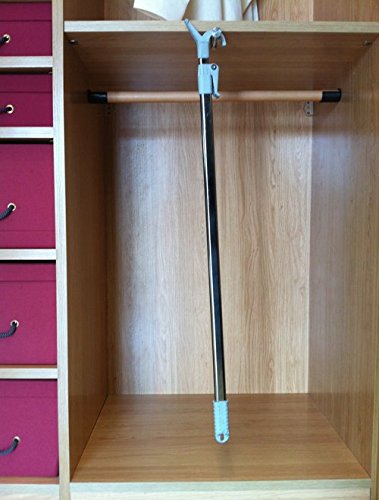 SAITON Baston Extensible Muy util para coger la Ropa Cuando se Encuentra en Lugares Altos.