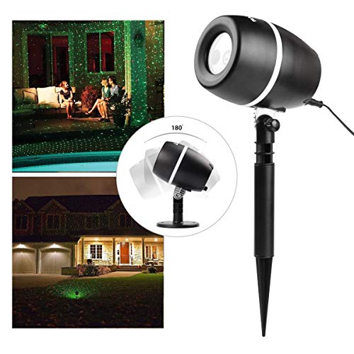 Salcar Proyector Luces de la Navidad, Efecto de luces LED Proyector, para interiores y exteriores IP65