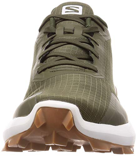 Salomon Alphacross, Zapatillas de Trail Running para Hombre, Verde Grape Leaf White Gum1a, 43 1/3 EU