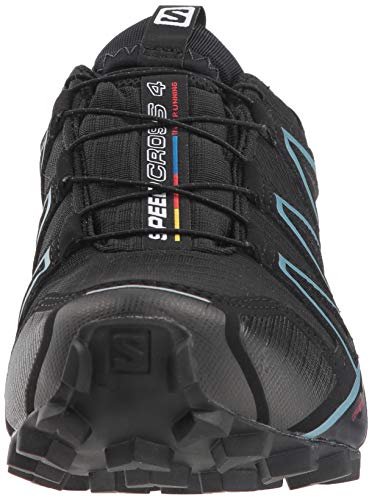 Salomon Speedcross 4 GTX W, Zapatillas de Trail Running para Mujer, Negro Black Black Metallic Bubble Blue, 36 2/3 EU