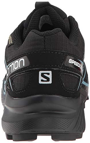 Salomon Speedcross 4 GTX W, Zapatillas de Trail Running para Mujer, Negro Black Black Metallic Bubble Blue, 36 2/3 EU