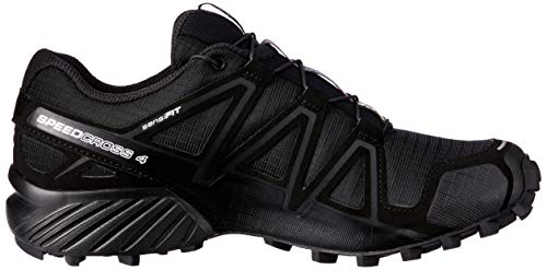 Salomon Speedcross 4 W, Zapatillas de Trail Running para Mujer, Negro (Black/Black/Black Metallic), 37 1/3 EU