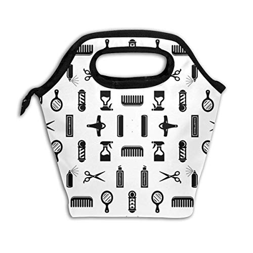 Salon & Barber Peluquería Lonchera con aislamiento Bolsa de almuerzo Bolsa Organizador de almuerzo Almuerzo Titular - Ligero, impermeable y Reus