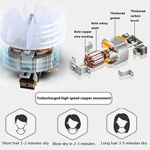 Salon Hair Dryer,Professional Negative Ion Blow Dryers 3000W,2 Speed 3 Heat Settings,with Collecting Nozzle+Diffuser + Comb,Constant Temperature Hair Care,for Home and Salon