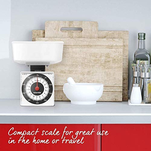 Salter - Báscula mecánica de Cocina, Dieta, Color Blanco