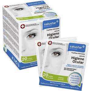 Salustar, Toallitas húmedas refrescante para la higiene ocular, 12 de 20 toallitas