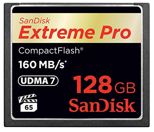 SanDisk SDCFXPS-128G-X46 128GB Extreme Pro 160MB/s CompactFlash Card, Negro