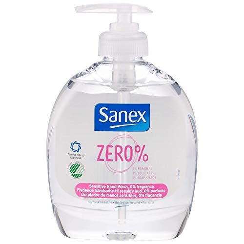 SANEX jabón líquido de manos zero sensitive dosificador 300 ml