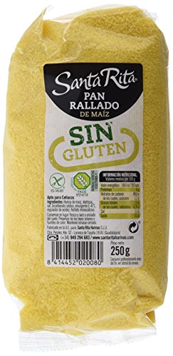 Santa Rita Pan Rallado de Maíz sin Gluten - 5 Paquetes de 250 gr - Total: 1250 gr