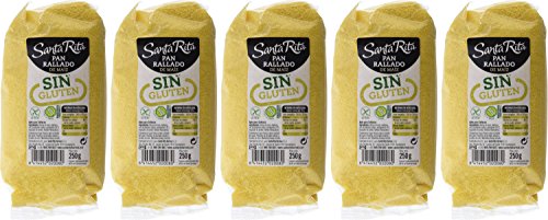Santa Rita Pan Rallado de Maíz sin Gluten - 5 Paquetes de 250 gr - Total: 1250 gr