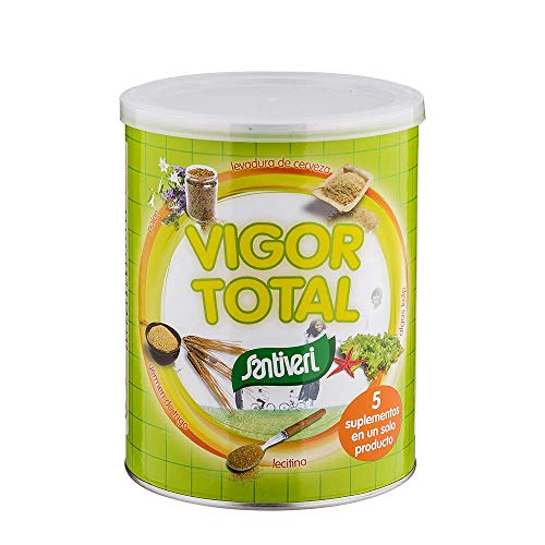 Santiveri Vigor Total Suplemento Alimenticio con Levadura de Cerveza Leticina de Soja, Vitamina C y Algas Marinas - 400 gr
