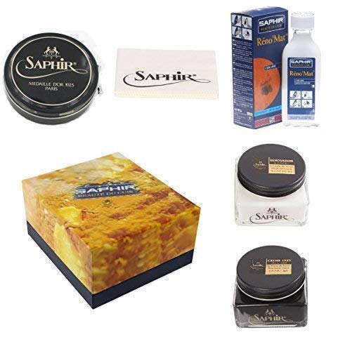 SAPHIR de Lujo Zapato Cuidado Kit en un Regalo Caja Disponible en 8 Colores - Negro
