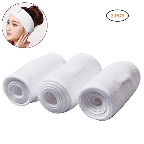 Sarplle Banda para el Cabello cosmética Diadema de SPA 3 Piezas Banda para el Cabello Lavable con para tratamientos cosméticos, protección para el Cabello para Pintura Facial, Deportes, Yoga