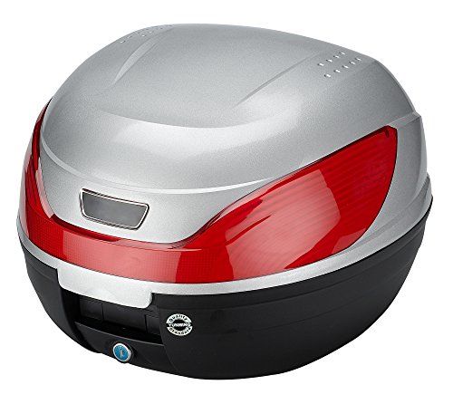 SATKIT Plata Universal baúl de Moto Scooter Maleta 32 L Motocicleta para 1 Casco, portacasco mod-YM-0866P