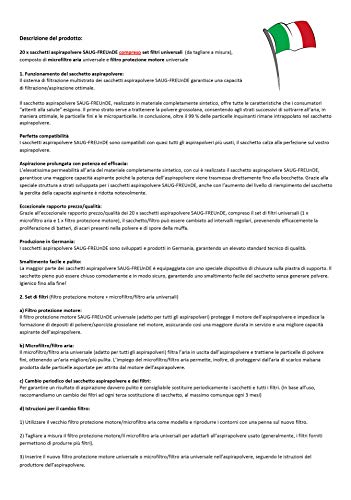 SAUG-FREUNDE - Bolsas para aspiradoras SEVERIN BC 7045 S Power Snow white, BC 7041, BC 7044, BC 7046, BC 7055, BC 7056, ALDI QUIGG 5390, compatible con SEVERIN SB 7218 (20 unidades)