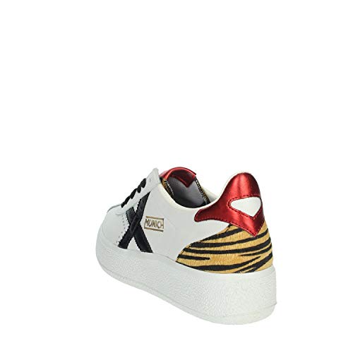 Scarpe Donna Munich Sneaker Mod. Barru Sky in Pelle Bianco Rosso 038 DS20MU07