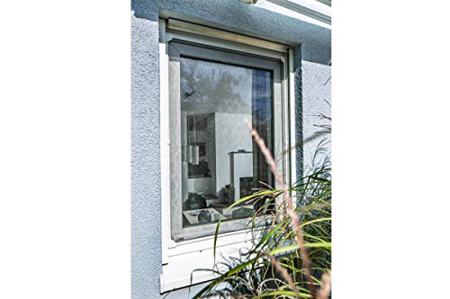 Schellenberg 50746 Mosquitera para ventana magnetica, montaje rápido sin taladrar, blanca, con perfiles de plástico muy flexibles, 100 x 120 cm