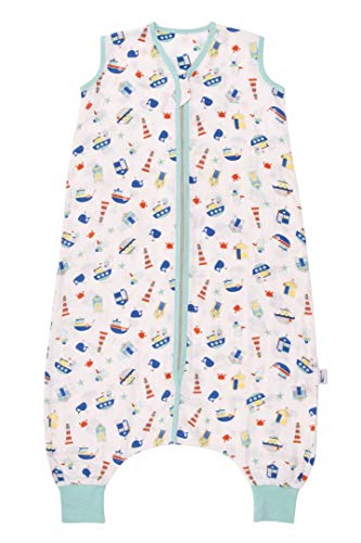 Schlummersack Baby Musselin Sommerschlafsack con pies 0.5 Tog - Barcos - disponible en 4 diferentes tamaños Talla:24-36 meses