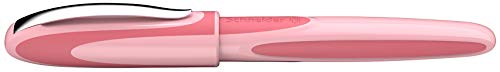 Schneider 187806 Ray - Bolígrafo roller recargable con cartuchos de tinta estándar, apto para diestros y zurdos, 1 unidad, color coral