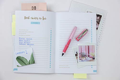 Schneider 187806 Ray - Bolígrafo roller recargable con cartuchos de tinta estándar, apto para diestros y zurdos, 1 unidad, color coral