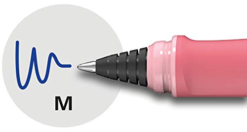 Schneider 187806 Ray - Bolígrafo roller recargable con cartuchos de tinta estándar, apto para diestros y zurdos, 1 unidad, color coral