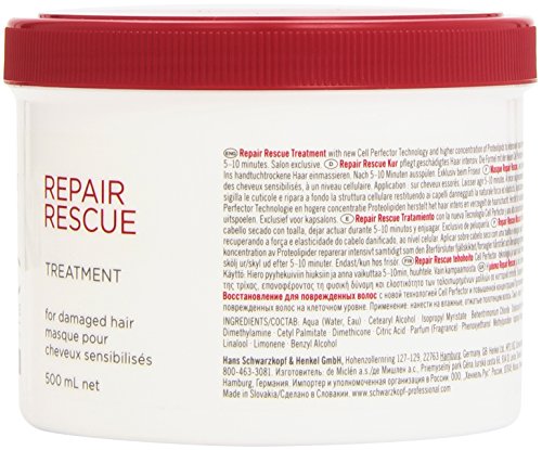 Schwarzkopf BC Bonacure - Repair Rescue - Tratamiento con la tecnología Cell Protector para cabellos dañados - 500 ml