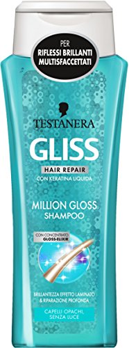 Schwarzkopf Gliss Million Gloss Champú para cabello mate y sin luz, 250 ml