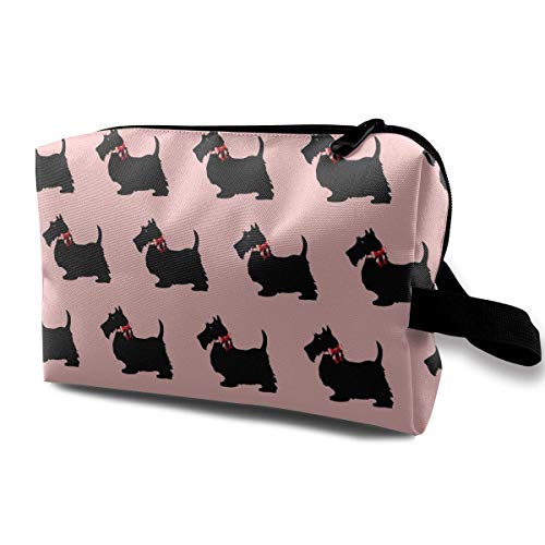 Scottie Dog Funny Pattern Small Cosmetic Bags Travel Makeup Bag Fashionable Organizer For Women Girls