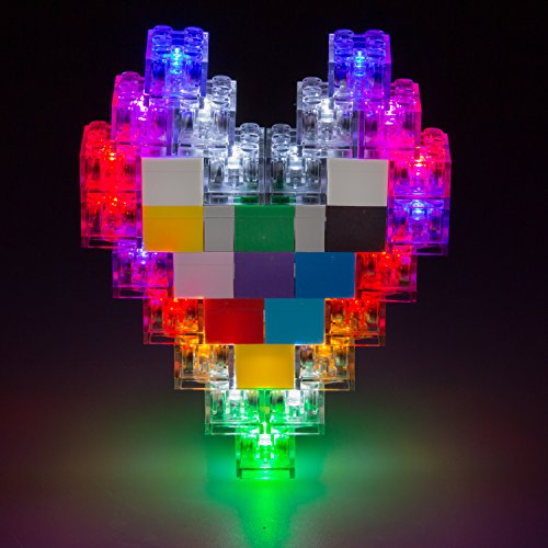 SCS Direct Vueltas de ladrillo con/Parada y Luces Multicolores Dim Capacidad 40 Piezas apretadas Calza con Las Principales Marcas