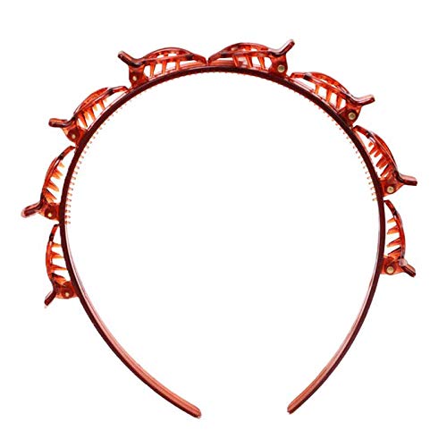 Scucs Alice Band para mujer, doble flequillo, horquilla de peluquería, horquilla de peluquería, diadema de moda aro, accesorio para el pelo para niña