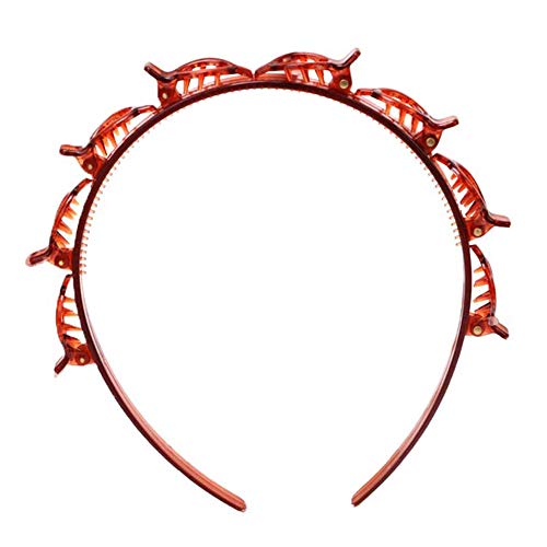 Scucs Alice Band para mujer, doble flequillo, horquilla de peluquería, horquilla de peluquería, diadema de moda aro, accesorio para el pelo para niña
