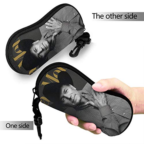 SDFGJ George Strait - Estuche para gafas de sol portátil, funda blanda para gafas con mosquetón