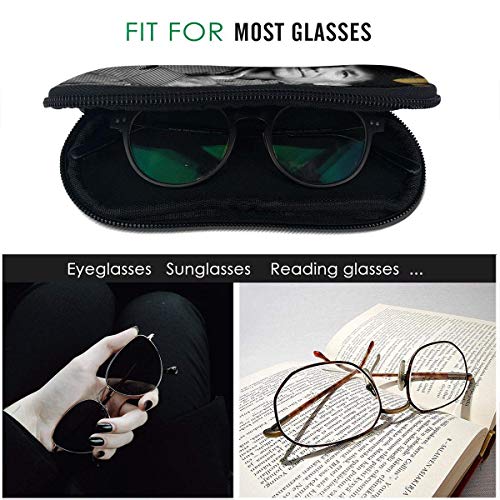 SDFGJ George Strait - Estuche para gafas de sol portátil, funda blanda para gafas con mosquetón