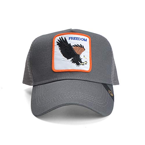 sdssup Animal Gran Pollo Bordado Malla Gorra Viento Transpirable camión Gorra Hombres y Mujeres Marea Pato Lengua Sombrero Eagle L (58-60cm)