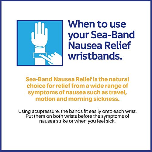 Sea-Band - Pulseras para alivio de náuseas sin drogas, respuesta confortable a la enfermedad