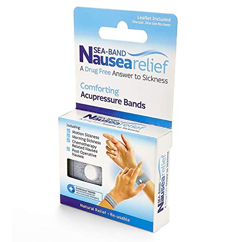 Sea-Band - Pulseras para alivio de náuseas sin drogas, respuesta confortable a la enfermedad
