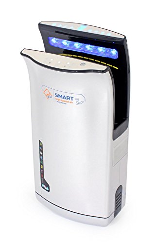 Secador de manos comercial rápido y potente para inodoros Sistema de suelo seco Secador de jet SMART - Plata