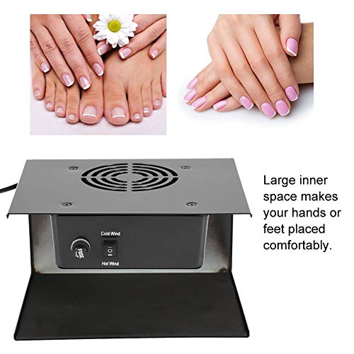 Secador de uñas 300W Esmalte de uñas Seque rápidamente el secador de gel de curado con aire frío y caliente para pies de manos