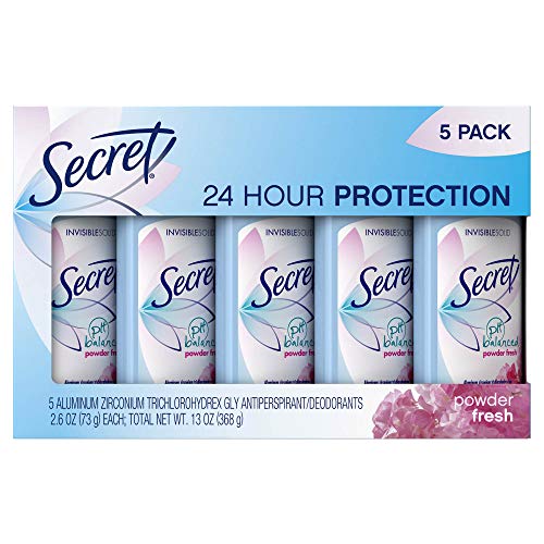 Secret Invisible Solid Deodorant, Powder Fresh (2.6 oz., 5 pk.) by Secret