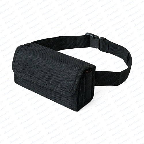 Securina24 - Bolsa de camarero con cambiador de euros con 8 compartimentos, correa de transporte, color Negro
