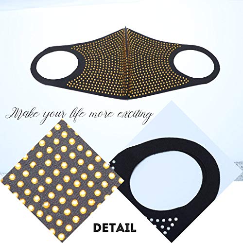 seenYi Fashion Máscara de diamantes de imitación brillantes para Halloween, máscara de fiesta de disfraces de fiesta de disfraces para discotecas decoración de joyas para mujeres y niñas (dorado)