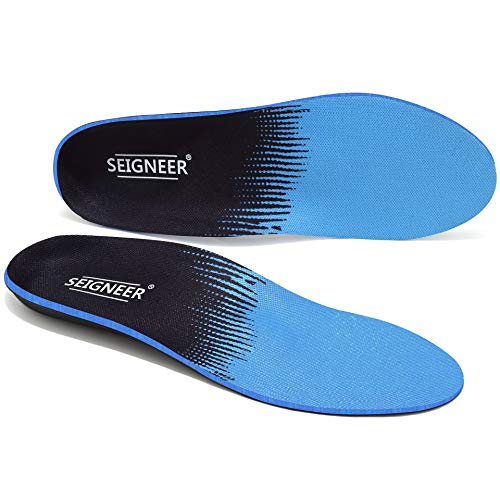 SEIGNEER Plantillas Fascitis Plantar, Inserto para pies planos, Plantillas ortopédicas, para Ayudar A Reducir el Dolor en el Talón Rodilla/Dolor de Espalda y Tendinitis de Aquiles